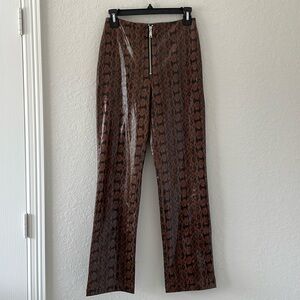 Danielle Bernstein Faux Snakeskin Pants Size 2